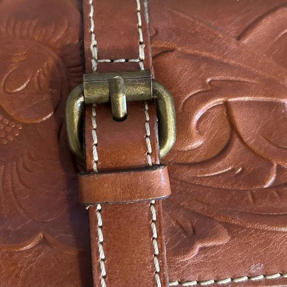 Patricia Nash Tori Crossbody Tooled Brown Leather Small See Photos For Size - Picture 10 of 15